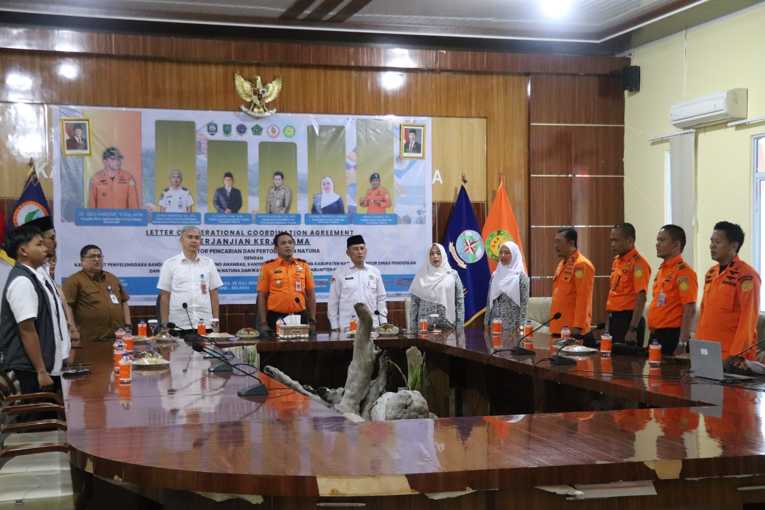 SAR NATUNA DAN UPBU LETUNG ANAMBAS SEPAKAT PERKUAT KOORDINASI SAR DI WILAYAH  KEPULAUAN ANAMBAS